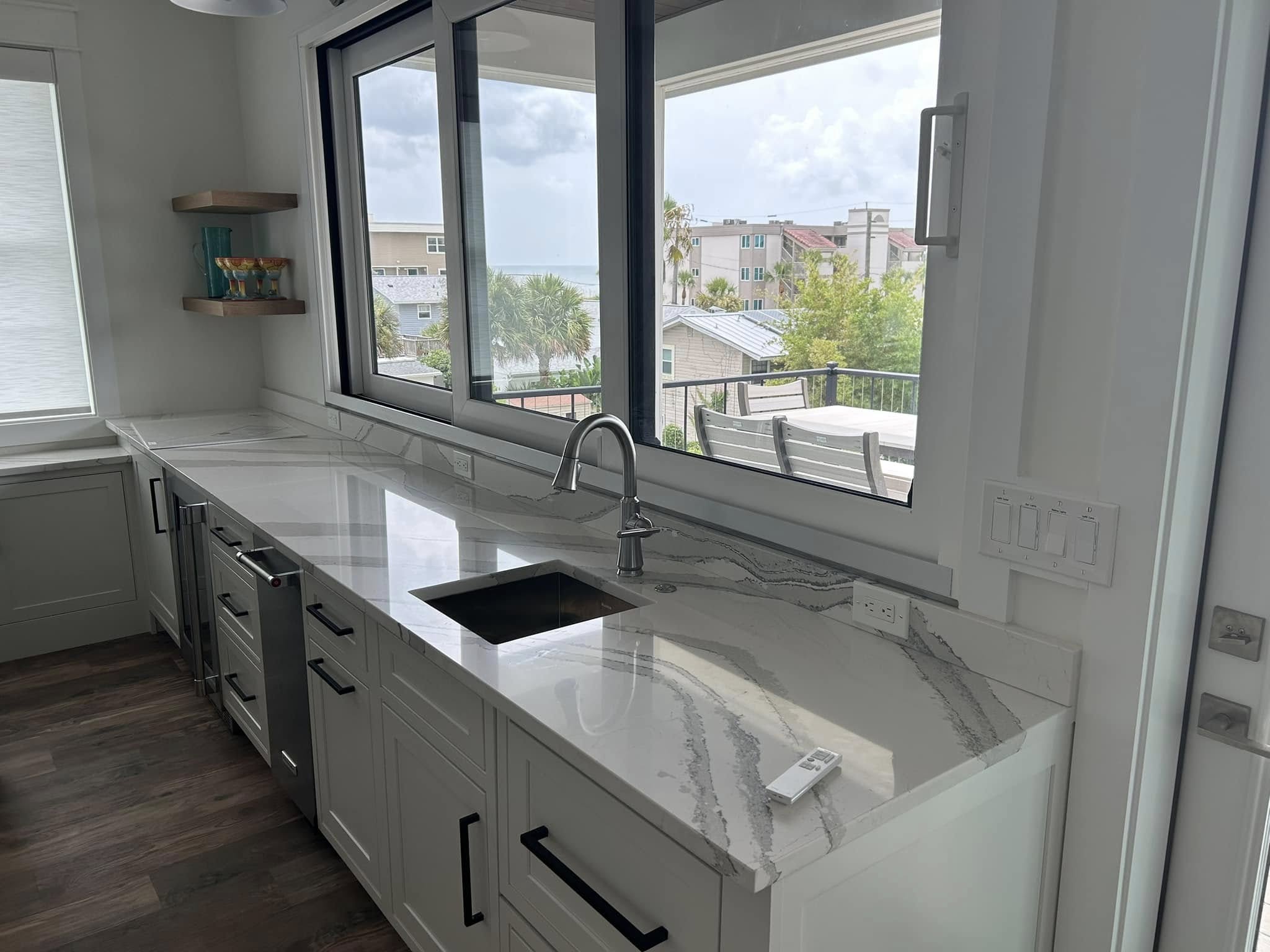 Residential kitchen plumbing installation